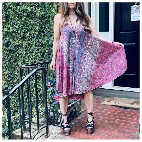 01 Floral Tank From France Boho dress - Picture 6 of 13